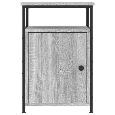 vidaXL Nachtkastjes 2 st 40x42x60 cm bewerkt hout grijs sonoma eiken