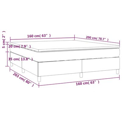 vidaXL Boxspring met matras kunstleer zwart 160x200 cm