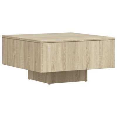 vidaXL Salontafel 60x60x31,5 cm bewerkt hout sonoma eikenkleurig