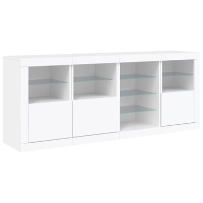 vidaXL Dressoir met LED-verlichting 164x37x67 cm wit