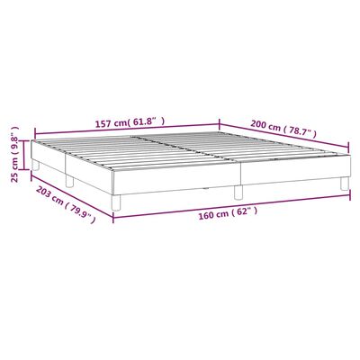 vidaXL Bedframe zonder matras stof crèmekleurig 160x200 cm