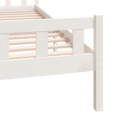 vidaXL Bedframe massief hout wit 160x200 cm