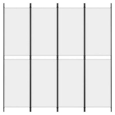 vidaXL Kamerscherm met 4 panelen 200x200 cm stof wit