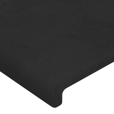 vidaXL Boxspring met matras fluweel zwart 120x200 cm