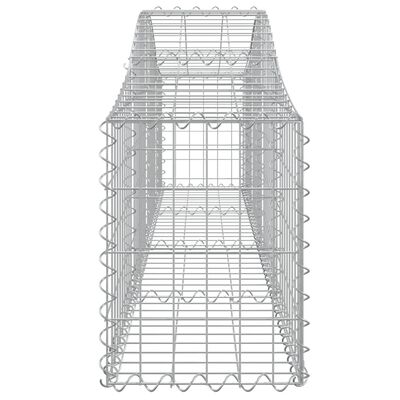 vidaXL Schanskorven 13 st gewelfd 200x30x40/60 cm gegalvaniseerd ijzer