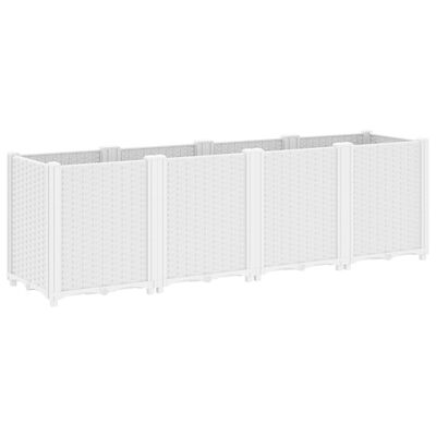 vidaXL Plantenbak 160x40x53 cm polypropeen wit