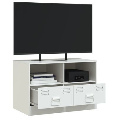 vidaXL Tv-meubel 67x39x44 cm staal wit