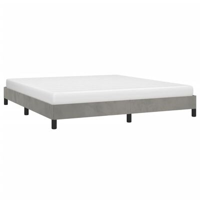 vidaXL Bedframe fluweel lichtgrijs 180x200 cm