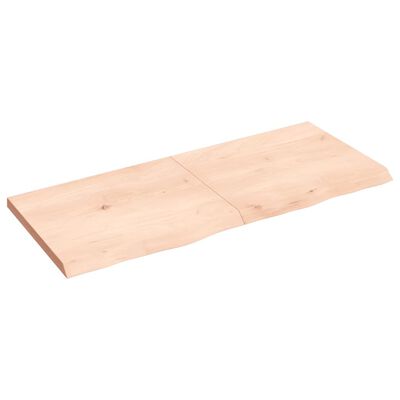 vidaXL Tafelblad 120x50x(2-4) cm onbehandeld massief eikenhout