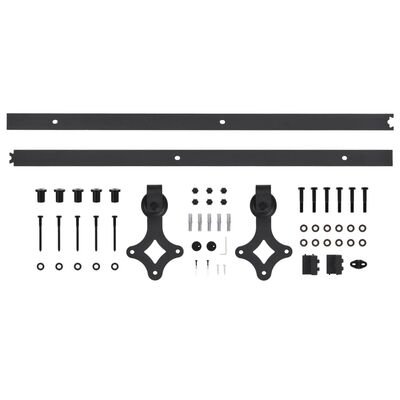 vidaXL Schuifdeur met beslag 100x210 cm massief grenenhout