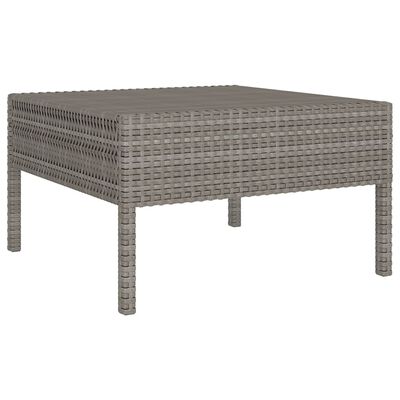 vidaXL 11-delige Loungeset met kussens poly rattan grijs