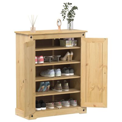 vidaXL Schoenenkast Corona 86x38,5x108 cm massief grenenhout