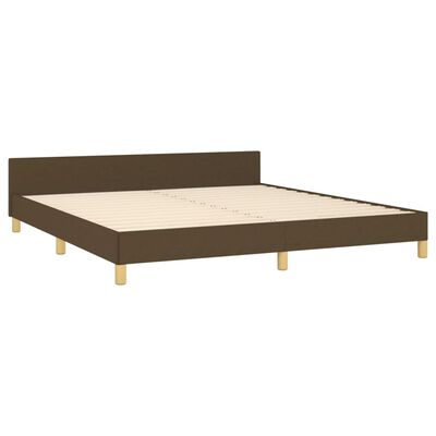 vidaXL Bedframe zonder matras stof donkerbruin 160x200 cm