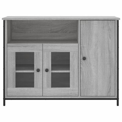 vidaXL Dressoir 100x35x75 cm bewerkt hout grijs sonoma