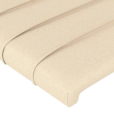 vidaXL Bedframe zonder matras stof crèmekleurig 160x200 cm