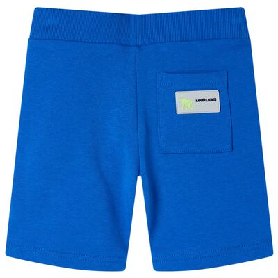 Kindershort met trekkoord 140 blauw