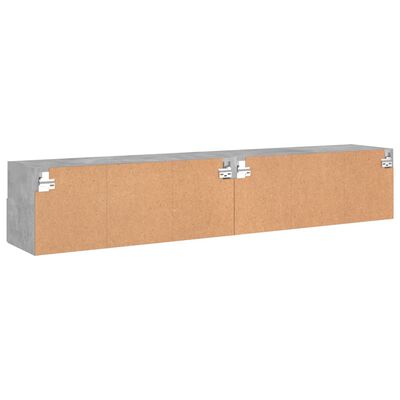 vidaXL Tv-wandmeubels 2 st 80x30x30 cm bewerkt hout betongrijs