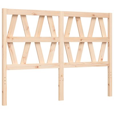 vidaXL Bedframe met hoofdbord massief hout