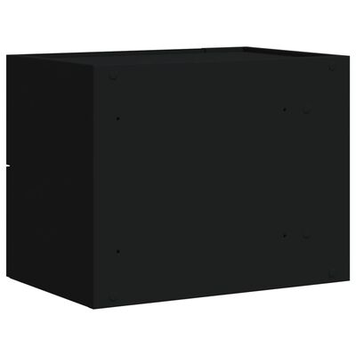 vidaXL Nachtkastjes wandgemonteerd 2 st 45x30x35 cm zwart