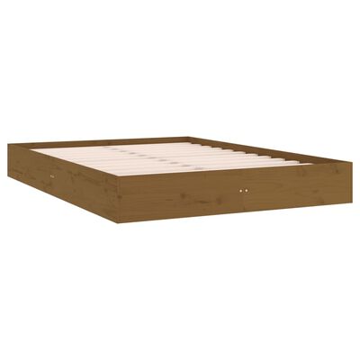 vidaXL Bedframe massief hout honingbruin 120x200 cm