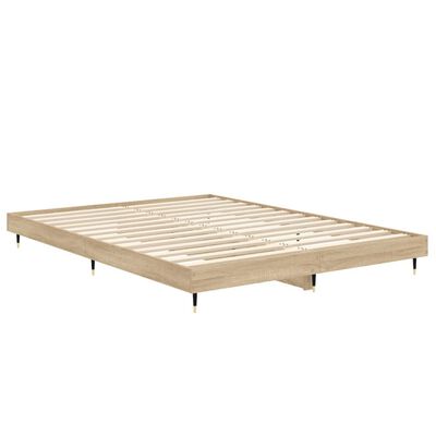 vidaXL Bedframe zonder matras hout sonoma eikenkleurig 140x190 cm