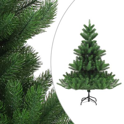 vidaXL Kunstkerstboom Nordmann met LED's en kerstballen 150 cm groen