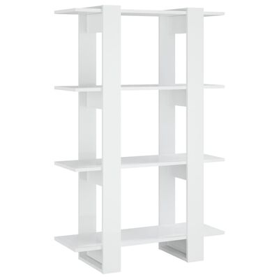 vidaXL Boekenkast/kamerscherm 80x30x123,5 cm hoogglans wit