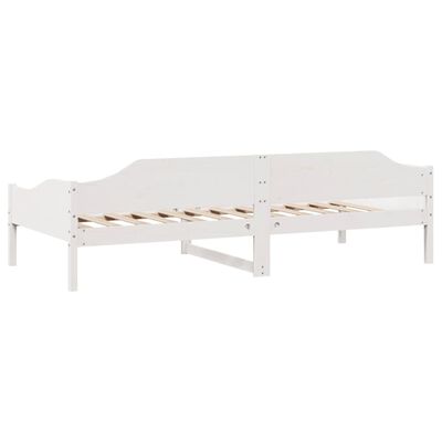 vidaXL Bedframe zonder matras massief grenenhout wit 90x200 cm