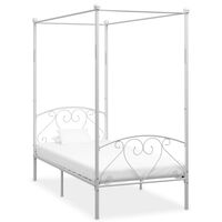 vidaXL Hemelbedframe metaal wit 120x200 cm