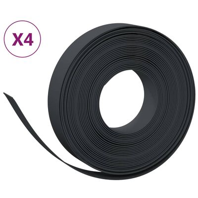 vidaXL Tuinranden 4 st 10 m 10 cm polyetheen zwart