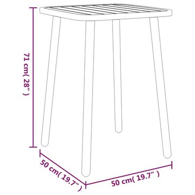 vidaXL 3-delige Tuinset staal antracietkleurig