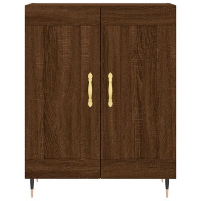 vidaXL Dressoir 69,5x34x90 cm bewerkt hout bruin eikenkleur