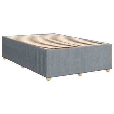 vidaXL Boxspring met matras stof lichtgrijs 120x190 cm