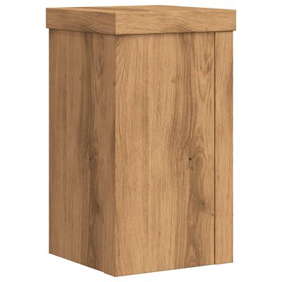 vidaXL Plantenstandaards 2 st 10x10x18 cm hout artisanaal eiken