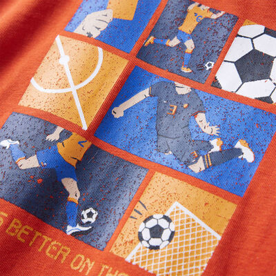 Kindershirt met lange mouwen 140 oranje