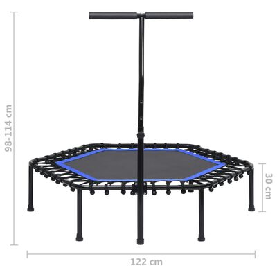 vidaXL Fitnesstrampoline met handgreep 122 cm