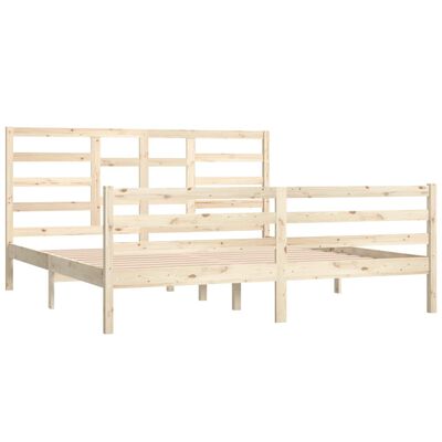 vidaXL Bedframe zonder matras massief hout 180x200 cm