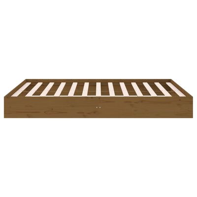 vidaXL Bedframe massief hout honingbruin 120x200 cm