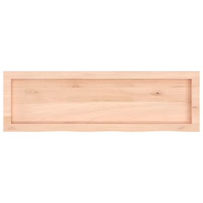 vidaXL Wandschap 100x30x(2-6) cm onbehandeld massief eikenhout