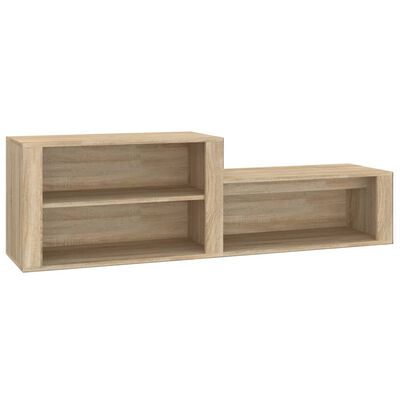 vidaXL Schoenenkast 150x35x45 cm bewerkt hout sonoma eikenkleurig