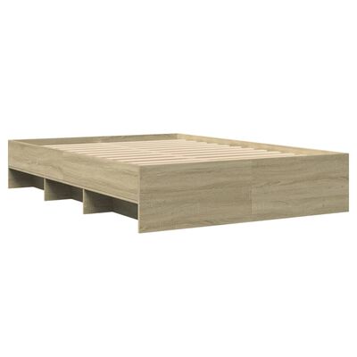 vidaXL Bedframe zonder matras hout sonoma eikenkleurig 140x200 cm