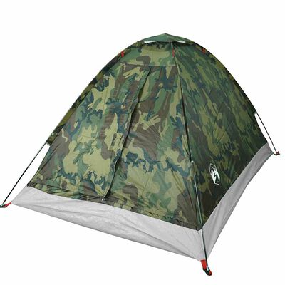 vidaXL Koepeltent 2-persoons waterdicht camouflage