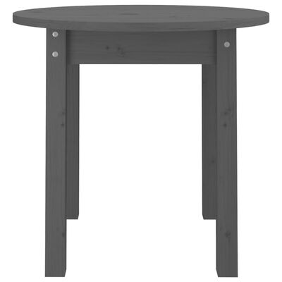 vidaXL Salontafel Ø 45x40 cm massief grenenhout grijs