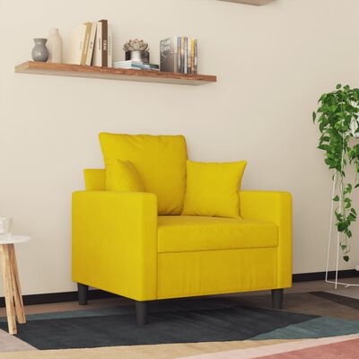 vidaXL Fauteuil 60 cm fluweel geel