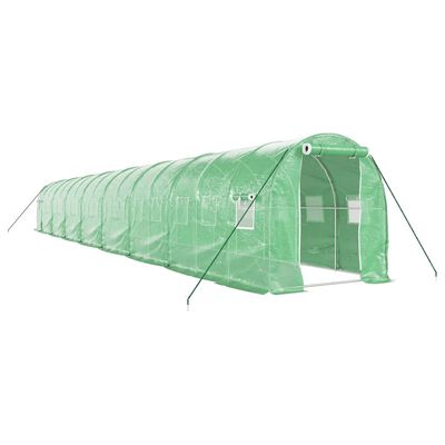 vidaXL Tuinkas met stalen frame 32 m² 16x2x2 m groen