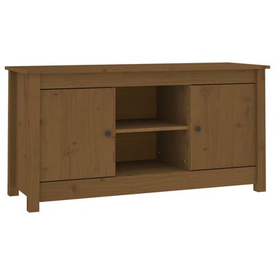 vidaXL Tv-meubel 103x36,5x52 cm massief grenenhout honingbruin