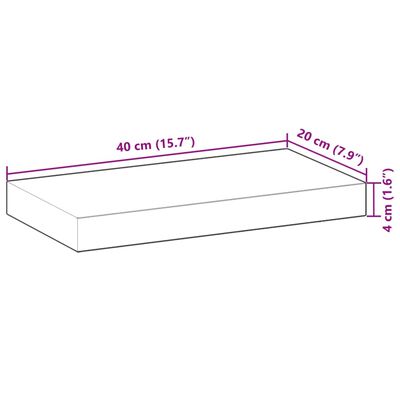 vidaXL Wandschappen 4 st zwevend 40x20x4 cm onbehandeld acaciahout