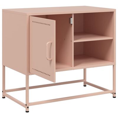 vidaXL Tv-meubel 68x39x60,5 cm staal roze