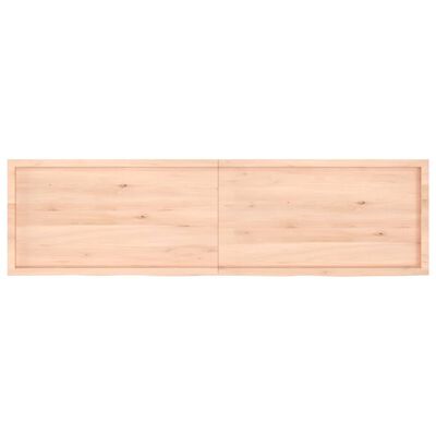 vidaXL Wastafelblad 220x60x(2-6) cm onbehandeld massief hout