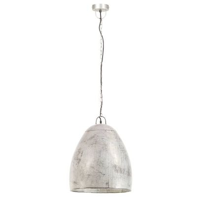 vidaXL Hanglamp industrieel rond 25 W E27 42 cm zilverkleurig